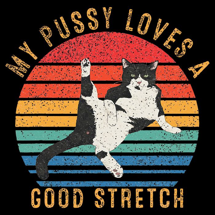 My Pussy Love A Good Stretch Funny Raunchy Cat Meme .Png Backpack