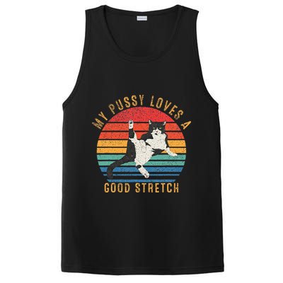 My Pussy Love A Good Stretch Funny Raunchy Cat Meme .Png PosiCharge Competitor Tank