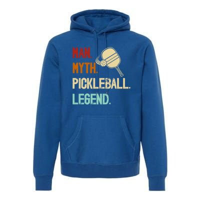 Myth Pickleball Legend Funny Design Gift Premium Hoodie