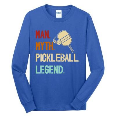 Myth Pickleball Legend Funny Design Gift Tall Long Sleeve T-Shirt