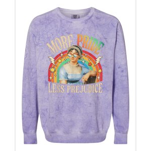 More Pride Less Prejudice Lgbtq Rainbow Colorblast Crewneck Sweatshirt