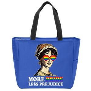 More Pride Less Prejudice Lgbt Gay Proud Ally Pride Month Zip Tote Bag