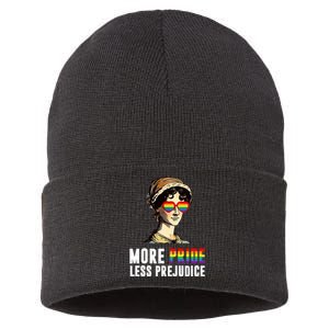 More Pride Less Prejudice Lgbt Gay Proud Ally Pride Month. Sustainable Knit Beanie