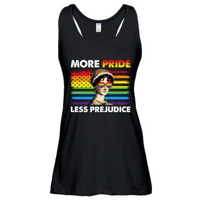 More Pride Less Prejudice Lgbt Gay Proud Ally Pride Month. Ladies Essential Flowy Tank