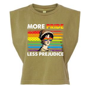 More Pride Less Prejudice Lgbt Gay Proud Ally Pride Month. Garment-Dyed Women's Muscle Tee