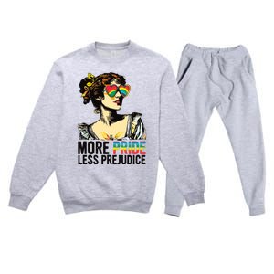 More Pride Less Prejudice Lgbt Pride Month More Pride Premium Crewneck Sweatsuit Set