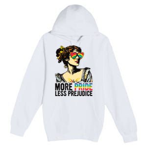 More Pride Less Prejudice Lgbt Pride Month More Pride Premium Pullover Hoodie