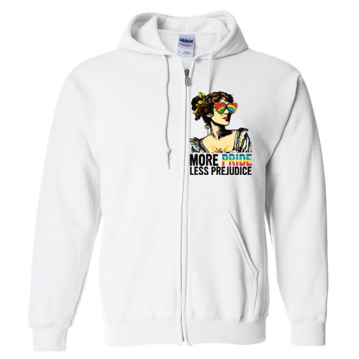 More Pride Less Prejudice Lgbt Pride Month More Pride Full Zip Hoodie