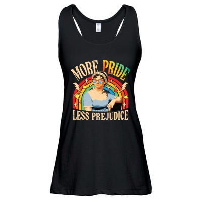 More Pride Less Prejudice Lgbtq Rainbow Ladies Essential Flowy Tank