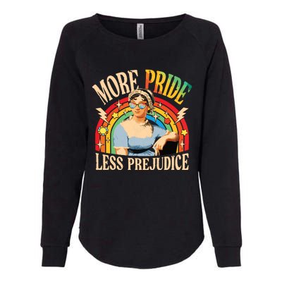 More Pride Less Prejudice Lgbtq Rainbow Womens California Wash Sweatshirt