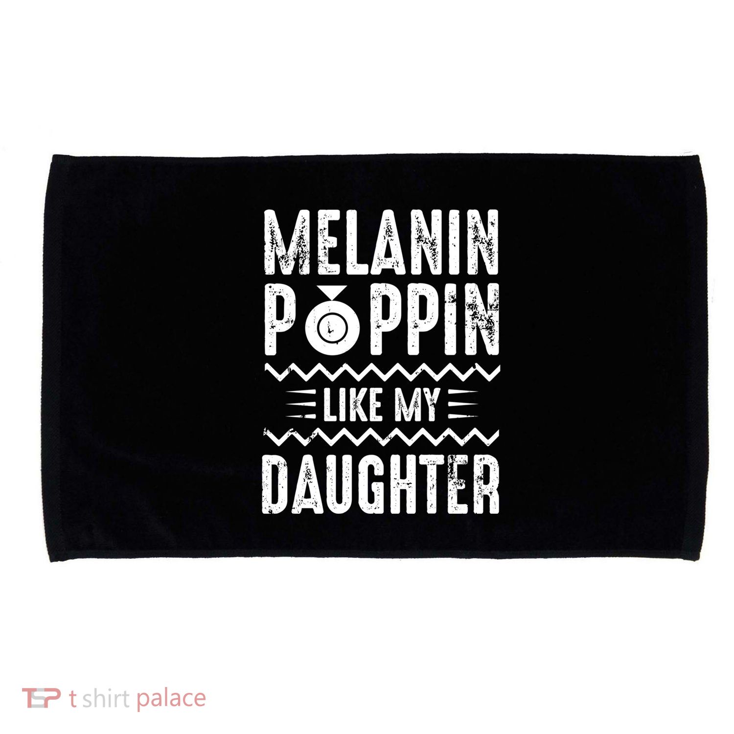 Melanin Poppin Like My Daughter Gift Microfiber Hand Towel