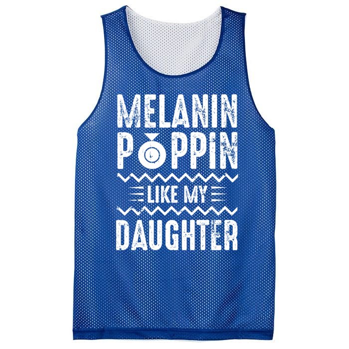 Melanin Poppin Like My Daughter Gift Mesh Reversible Basketball Jersey Tank