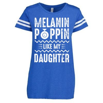 Melanin Poppin Like My Daughter Gift Enza Ladies Jersey Football T-Shirt