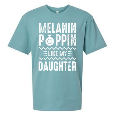 Melanin Poppin Like My Daughter Gift Sueded Cloud Jersey T-Shirt