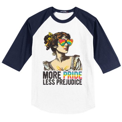 More Pride Less Prejudice Lgbt Pride Month More Pride Baseball Sleeve Shirt