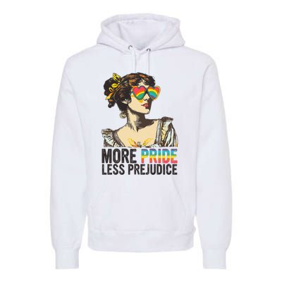 More Pride Less Prejudice Lgbt Pride Month More Pride Premium Hoodie