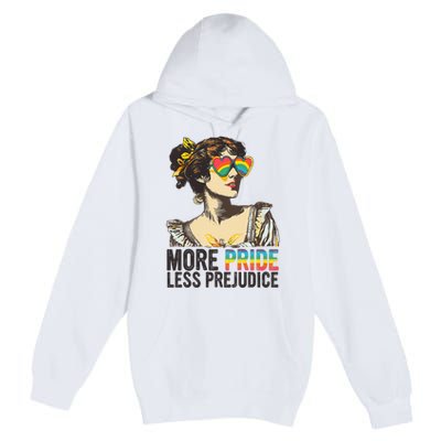 More Pride Less Prejudice Lgbt Pride Month More Pride Premium Pullover Hoodie