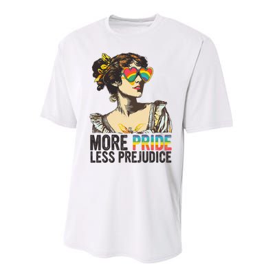 More Pride Less Prejudice Lgbt Pride Month More Pride Performance Sprint T-Shirt