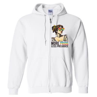 More Pride Less Prejudice Lgbt Pride Month More Pride Full Zip Hoodie