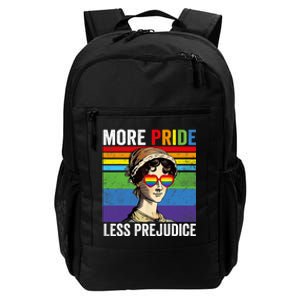 More Pride Less Prejudice Lgbt Gay Proud Ally Pride Month Funny Daily Commute Backpack