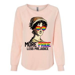 More Pride Less Prejudice Lgbt Gay Proud Ally Pride Month Womens California Wash Sweatshirt