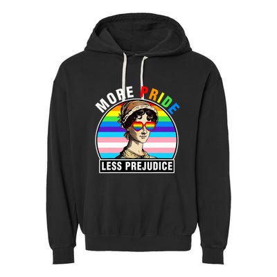 More Pride Less Prejudice Lgbt Gay Proud Ally Pride Month Funny Garment-Dyed Fleece Hoodie