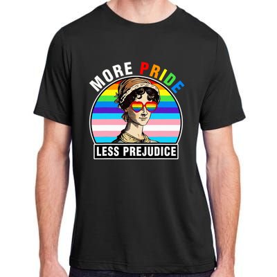 More Pride Less Prejudice Lgbt Gay Proud Ally Pride Month Funny Adult ChromaSoft Performance T-Shirt