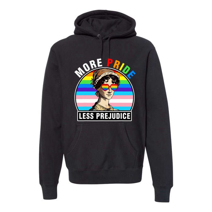 More Pride Less Prejudice Lgbt Gay Proud Ally Pride Month Funny Premium Hoodie