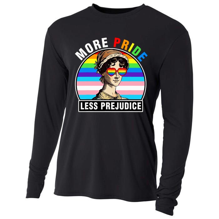 More Pride Less Prejudice Lgbt Gay Proud Ally Pride Month Funny Cooling Performance Long Sleeve Crew