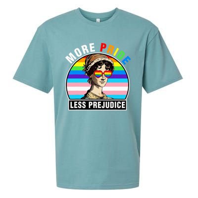 More Pride Less Prejudice Lgbt Gay Proud Ally Pride Month Funny Sueded Cloud Jersey T-Shirt