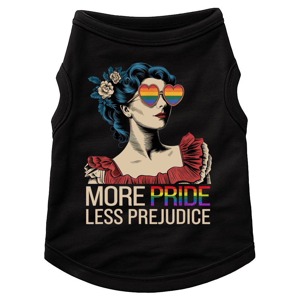 More Pride Less Prejudice Pride Month LGBTQ  Doggie Tank