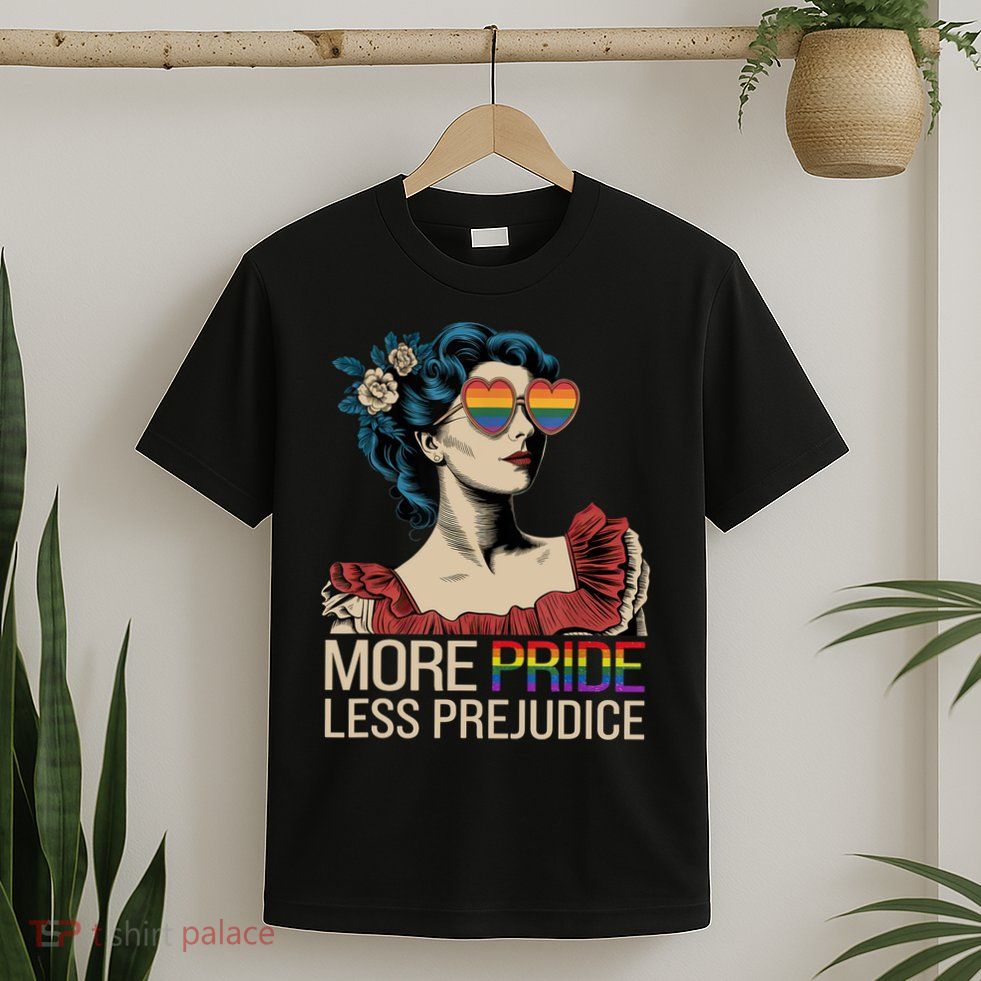 More Pride Less Prejudice Pride Month LGBTQ  T-Shirt