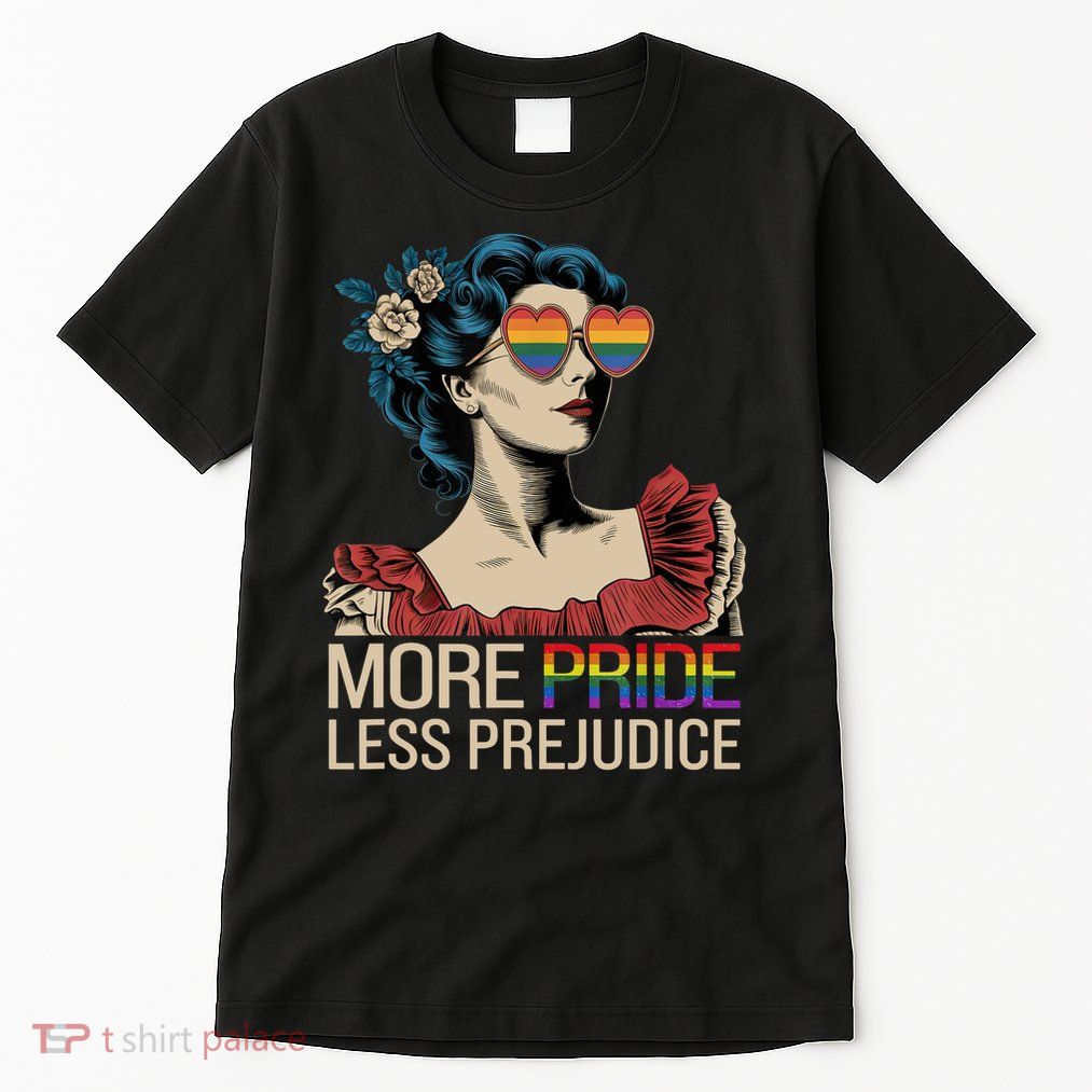 More Pride Less Prejudice Pride Month LGBTQ  Tall T-Shirt