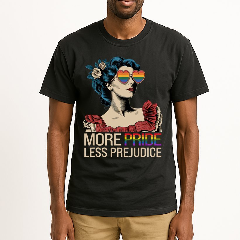 More Pride Less Prejudice Pride Month LGBTQ  Tall T-Shirt