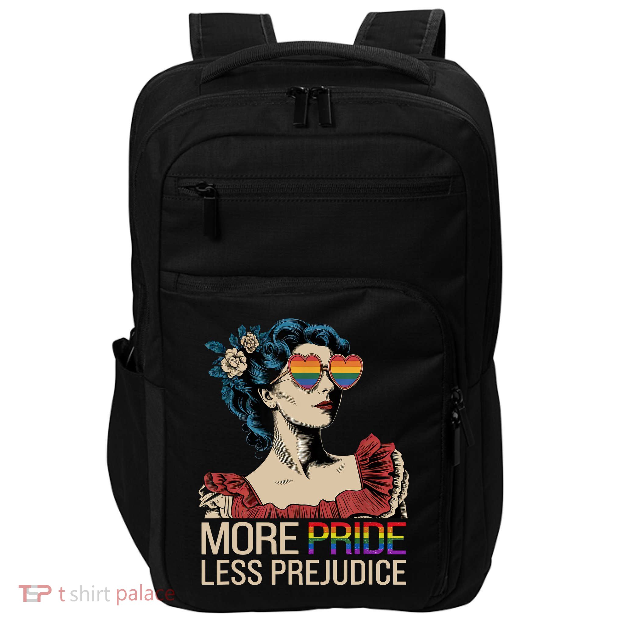 More Pride Less Prejudice Pride Month LGBTQ  Impact Tech Backpack