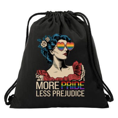 More Pride Less Prejudice Pride Month LGBTQ  Drawstring Bag