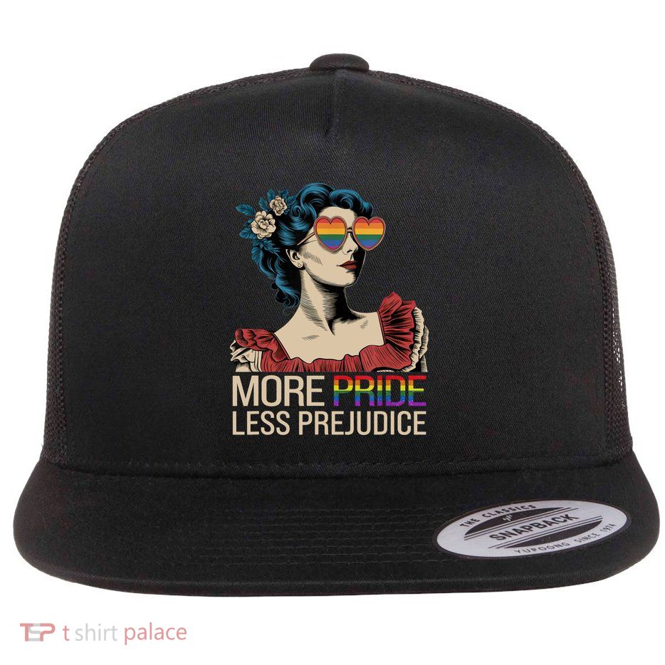 More Pride Less Prejudice Pride Month LGBTQ  Flatbill Hat