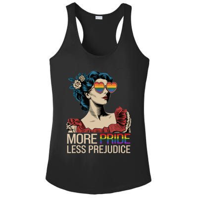 More Pride Less Prejudice Pride Month LGBTQ  Ladies PosiCharge Competitor Racerback Tank