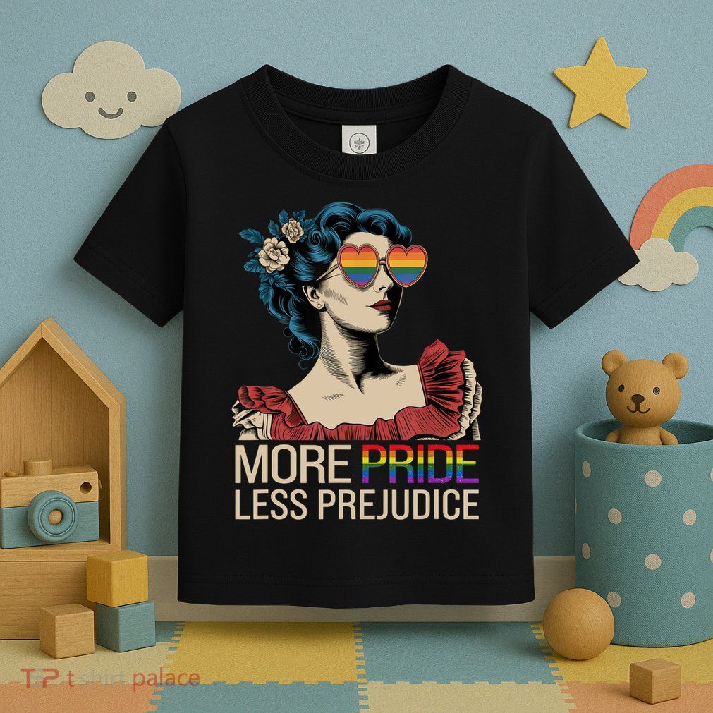 More Pride Less Prejudice Pride Month LGBTQ  Toddler T-Shirt