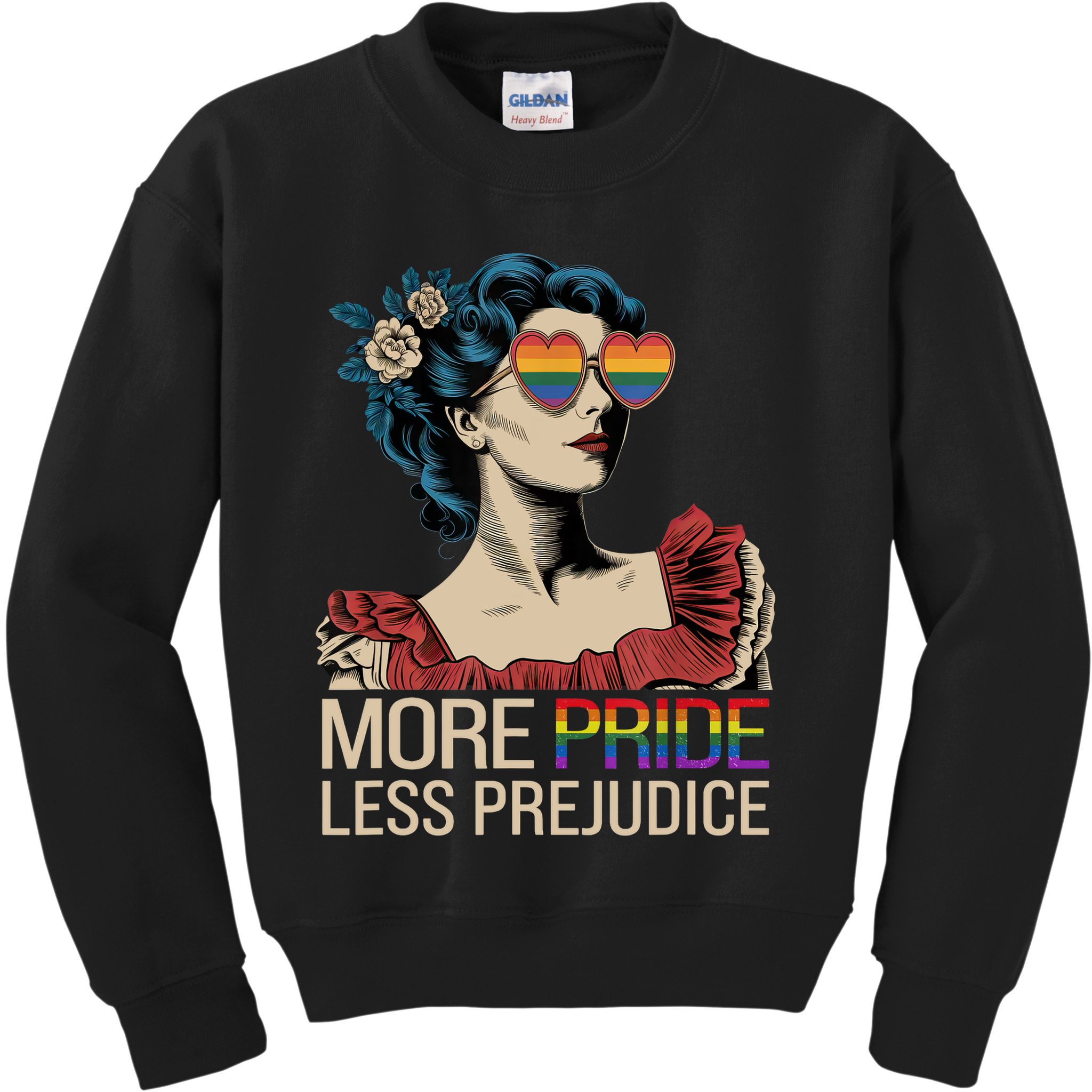 More Pride Less Prejudice Pride Month LGBTQ  Kids Sweatshirt