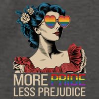 More Pride Less Prejudice Pride Month LGBTQ  Vector Backpack