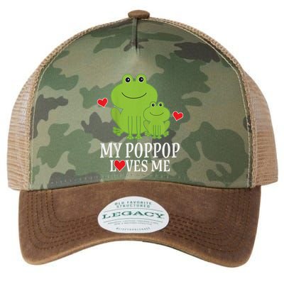 My Poppop Loves Me For Grandson Legacy Tie Dye Trucker Hat