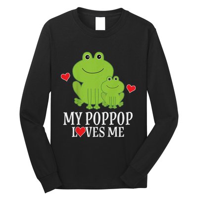 My Poppop Loves Me For Grandson Long Sleeve Shirt