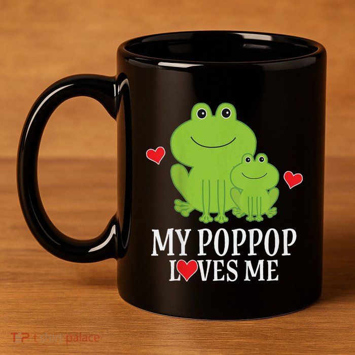 My Poppop Loves Me For Grandson 11oz C Handle Ceramic Mug