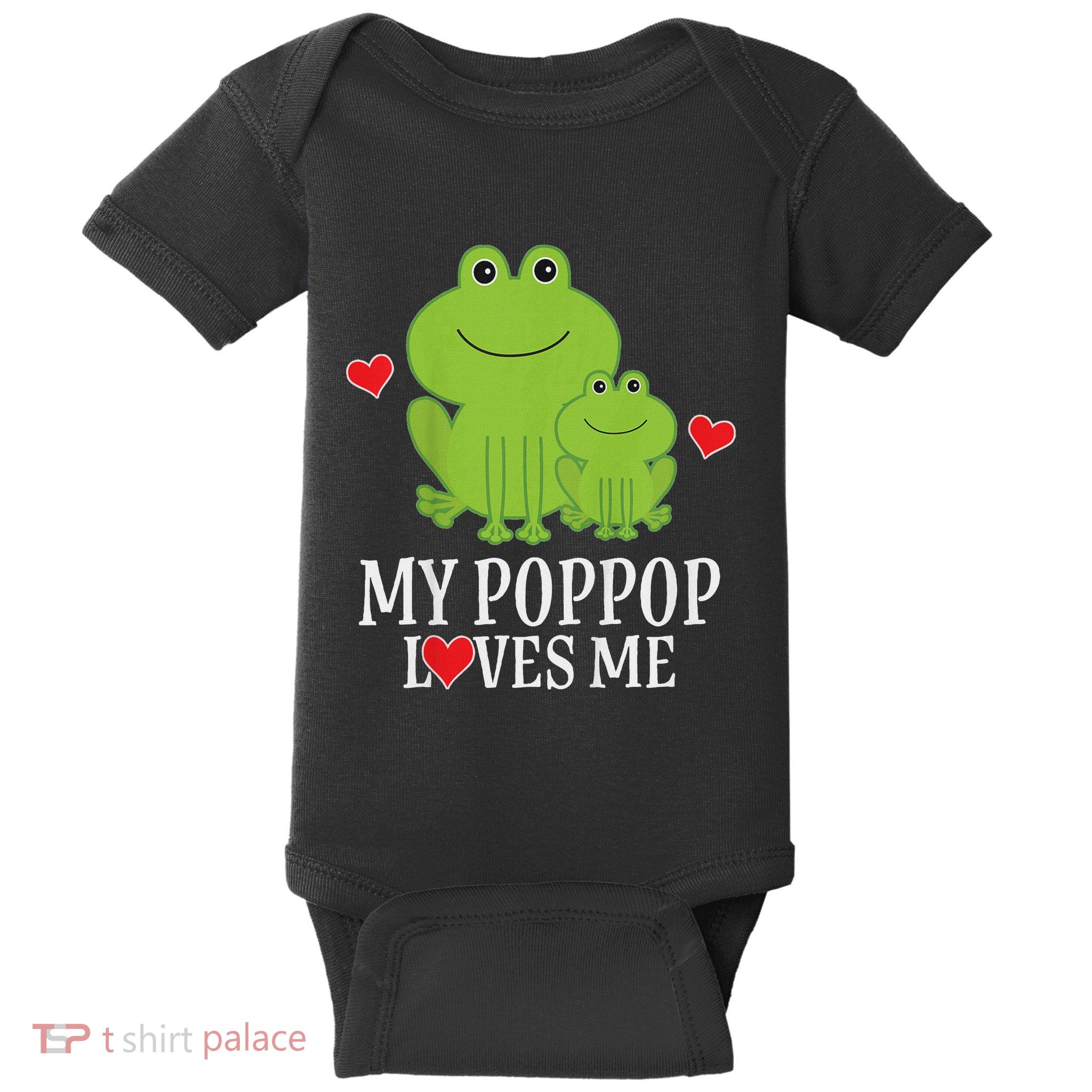 My Poppop Loves Me For Grandson Baby Bodysuit
