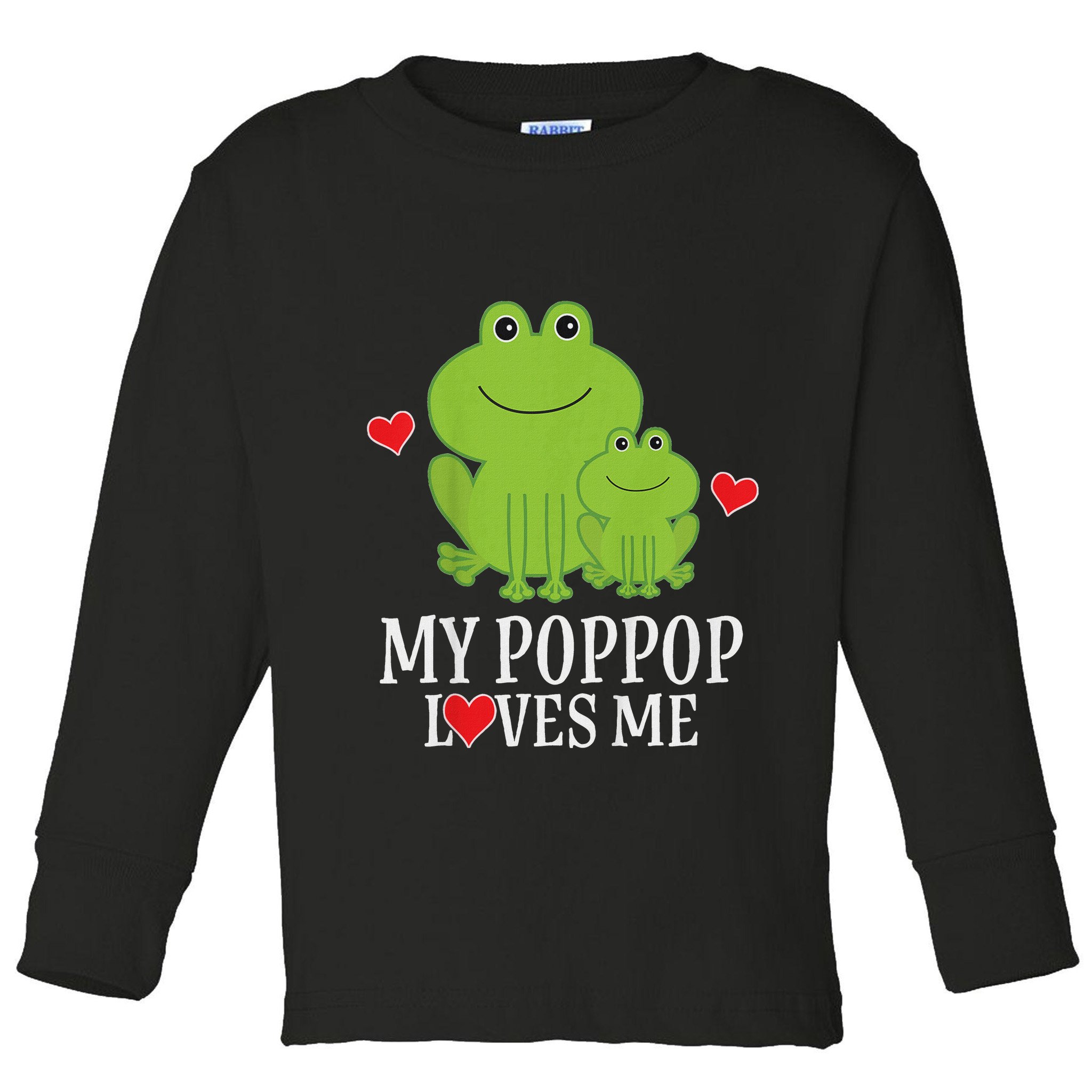 My Poppop Loves Me For Grandson Toddler Long Sleeve Shirt