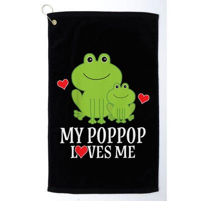 My Poppop Loves Me For Grandson Golf Towel