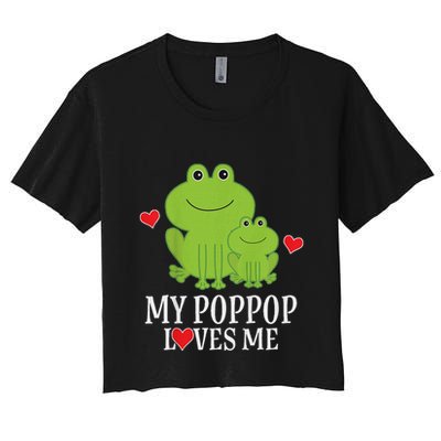 My Poppop Loves Me For Grandson Crop Top