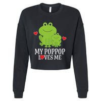 My Poppop Loves Me For Grandson Cropped Pullover Crew