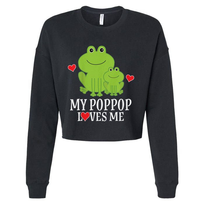 My Poppop Loves Me For Grandson Cropped Pullover Crew